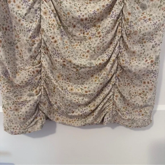Aritzia Wilfred Floral Sleeveless Ruched Mini Dress Size XS Women’s *Stretchy - Picture 4 of 10